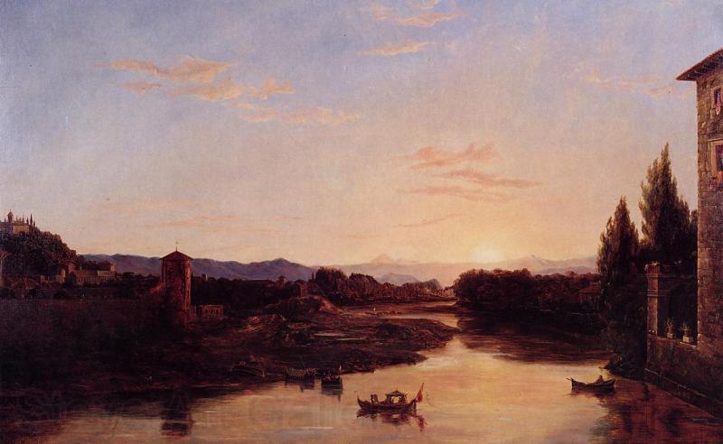 Thomas Cole Sunset of the Arno France oil painting art